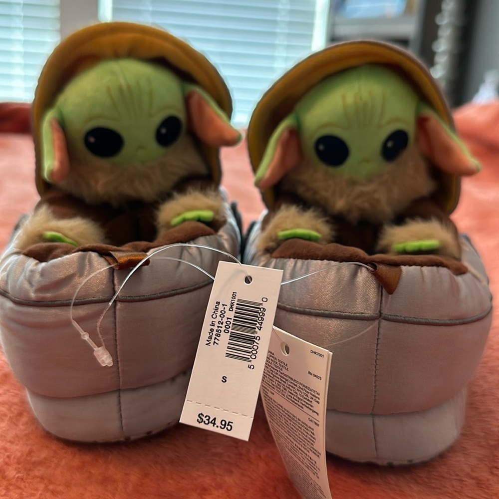 Star Wars Toddler Boys Slippers-Yoda
